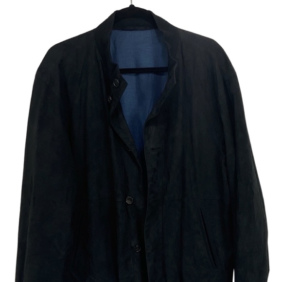 Amaretto Mens Black Microfiber Jacket Size 54/Large - Picture 6 of 10